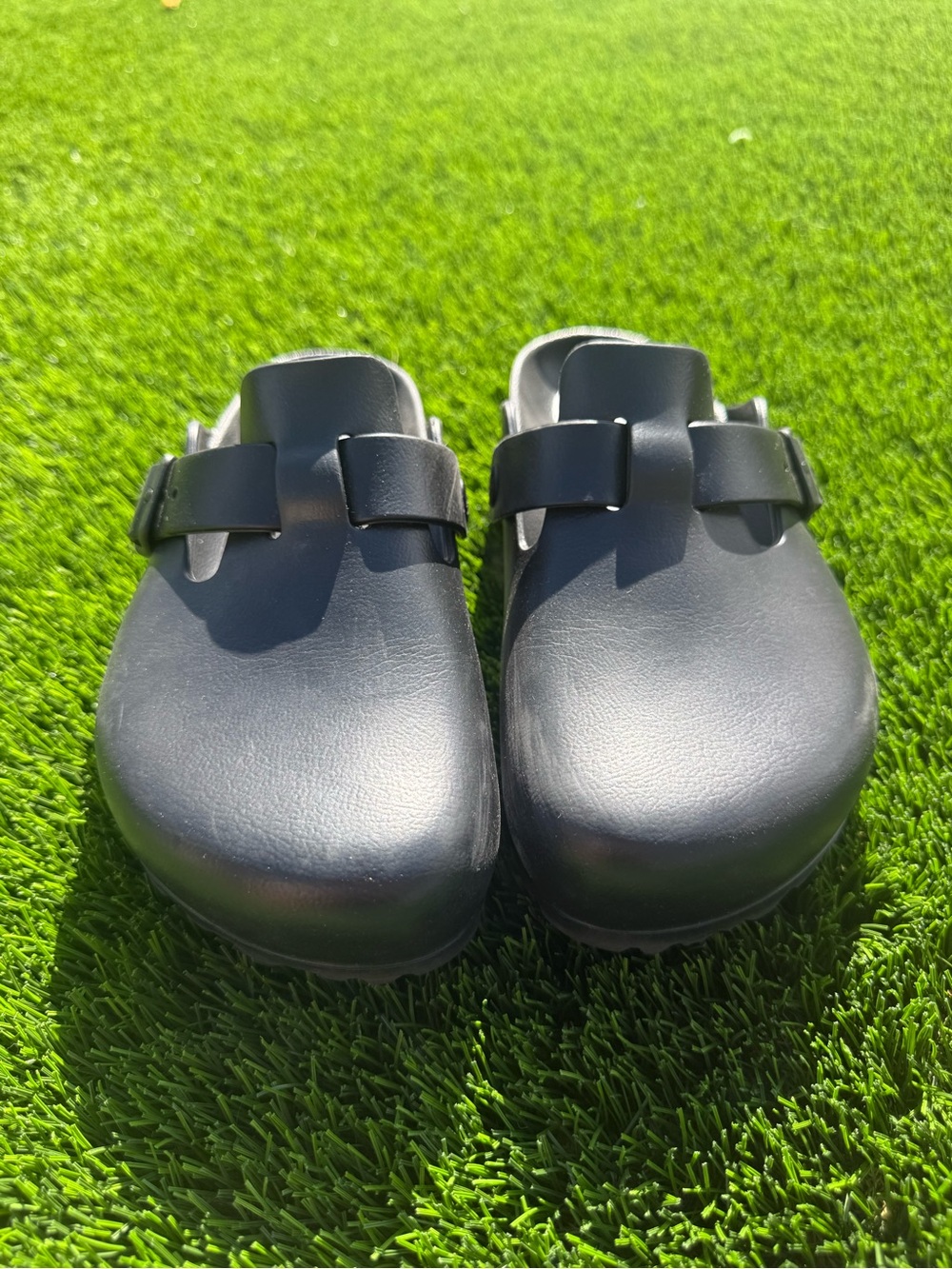 Birkenstock Boston EVA Black Slip-On Clog Shoes with Buckle